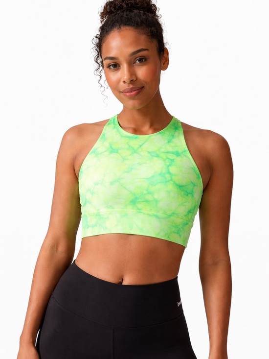 lululemon athletica Other - LULULEMON energy Bra Long Line Green Tie Dye Size 6‎ Strappy Back Medium Support